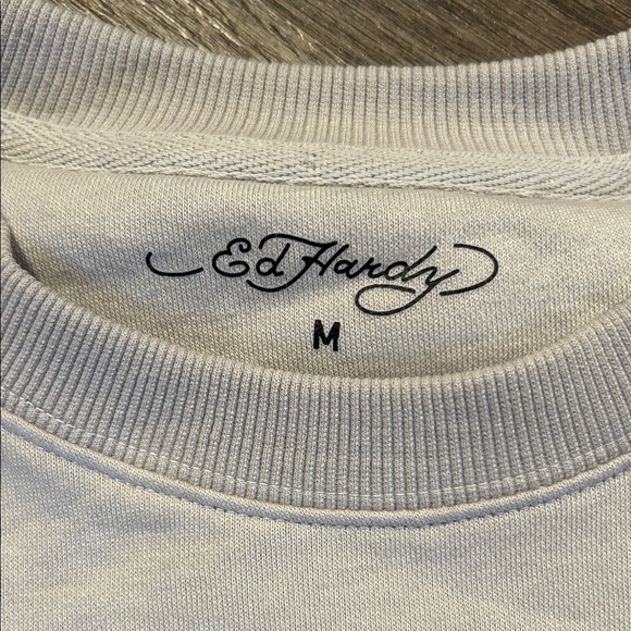 Ed Hardy Light Gray Tattoo Graphic Sweatshirt - Picture 2 of 9